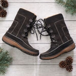 Timberland Fauna Leather Moccasin Lace-Up Boots – Black – Women's Size 7